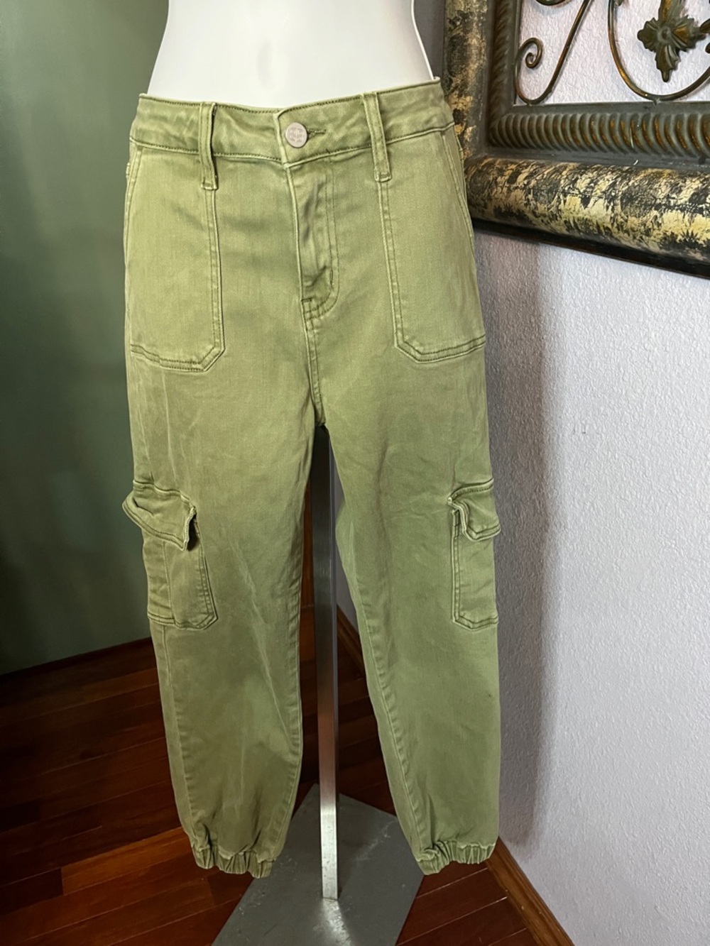 Blakeley Olive Utility Cargo Pants Sz 9jr